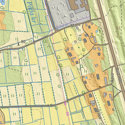 Maa-amet Võiste alevik, Häädemeeste vald digital map