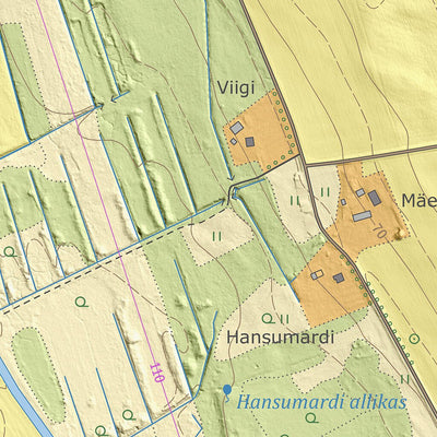 Maa-amet Voore küla, Mustvee vald digital map