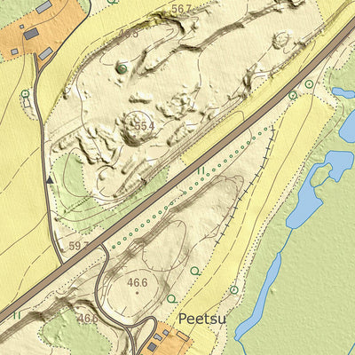 Maa-amet Võtikvere küla, Mustvee vald (2) digital map