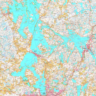 MaanMittausLaitos Asikkala 1:100 000 (M43L) digital map