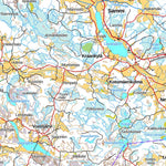 MaanMittausLaitos Kankaanpää 1:100 000 (N33L) digital map