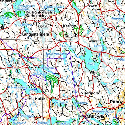 MaanMittausLaitos Keuruu 1:250 000 (N4L) digital map