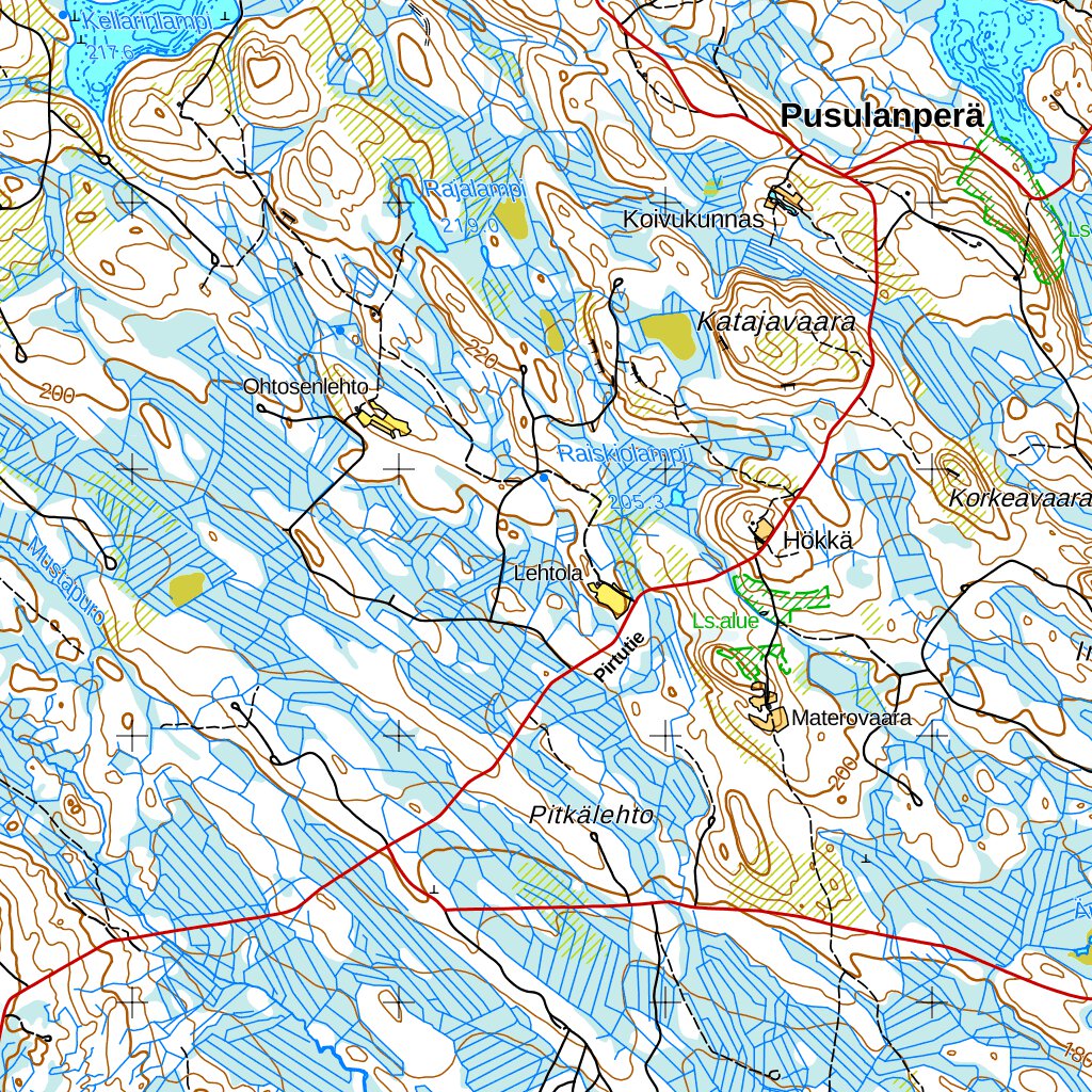 Nurmes 1:50 000 (Q531) Map by MaanMittausLaitos | Avenza Maps