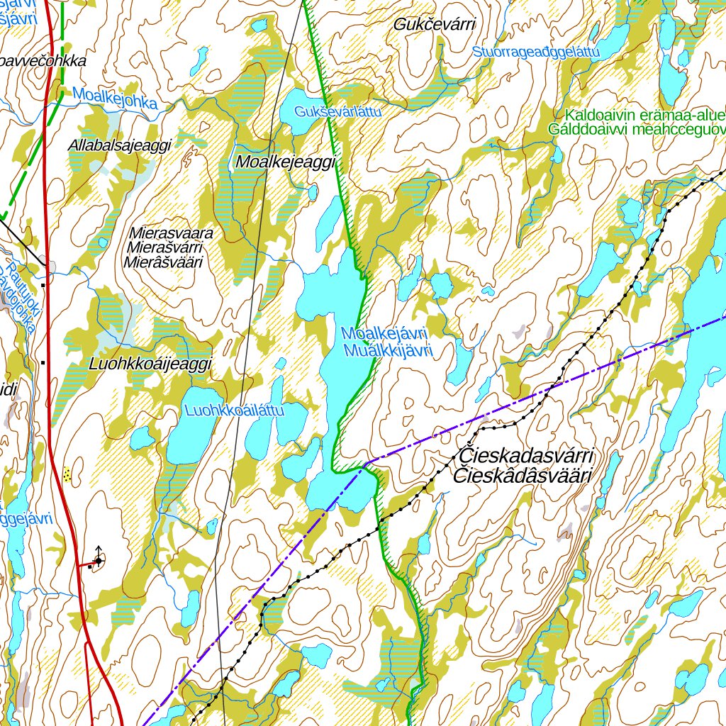 Syysjärvi 1:100 000 (W52L) Map by MaanMittausLaitos | Avenza Maps