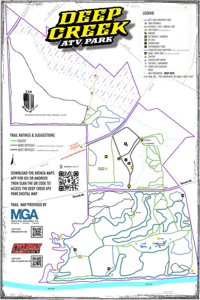 Mack Gay Associates, P.A. Deep Creek ATV Park - Trail Map digital map