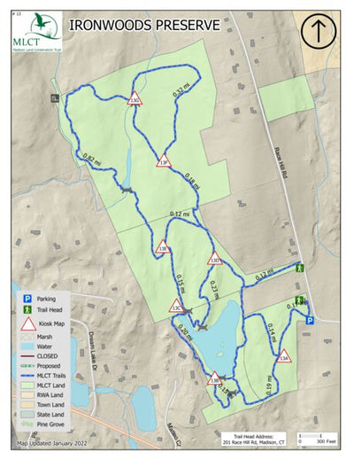 Madison Land Conservation Trust MLCT Iron Woods digital map