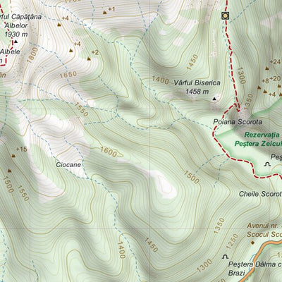 MANTA MAPS Masivul Piule digital map