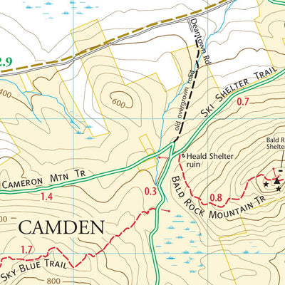 Map Adventures LLC Camden Hills Trail Map 2022 digital map