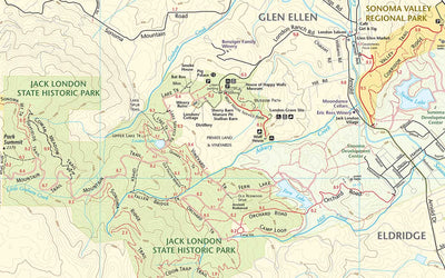 Map Adventures LLC Jack London Map & Sonoma Mountain Parks digital map