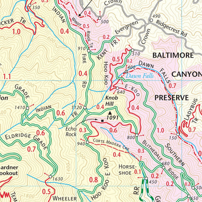 Map Adventures LLC Mt. Tam & Marin Headlands 2022 digital map