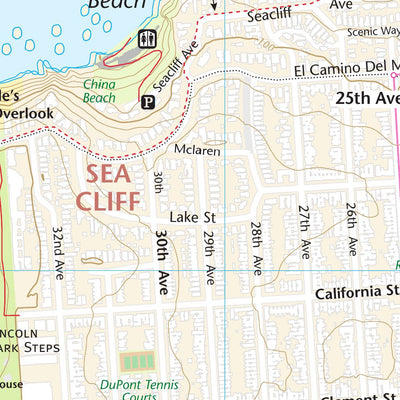 Map Adventures LLC San Francisco’s Golden Gate Hiking and Biking Trail Map digital map