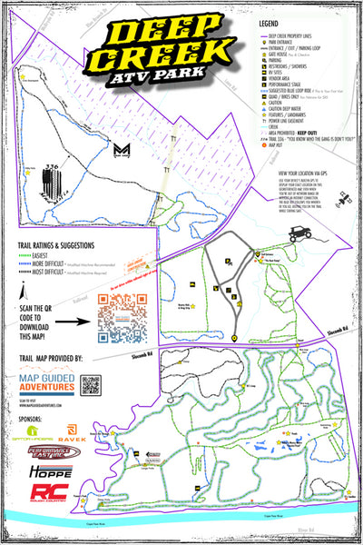Deep Creek ATV Park - Trail Map Preview 1