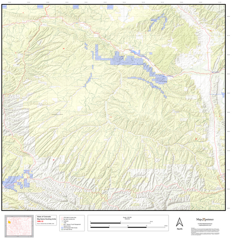 2025 Colorado Hunt Map – GMU 22 Preview 1