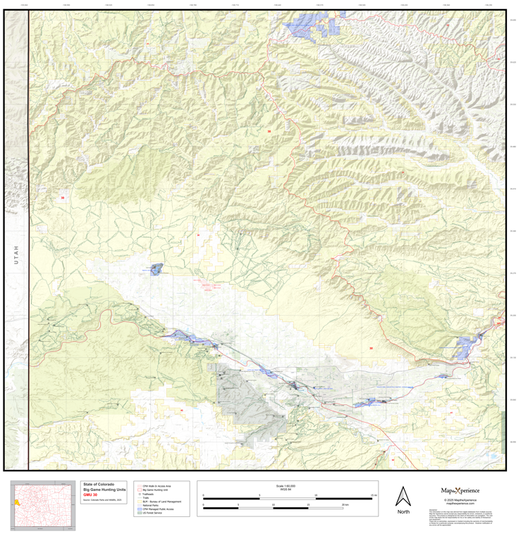 2025 Colorado Hunt Map – GMU 30 by Map the Xperience | Avenza Maps