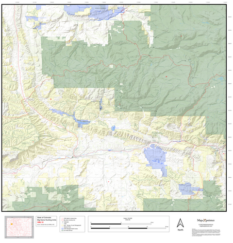 2025 Colorado Hunt Map – GMU 33 Preview 1