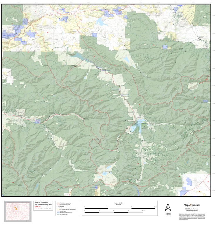 2025 Colorado Hunt Map – GMU 37 by Map the Xperience | Avenza Maps