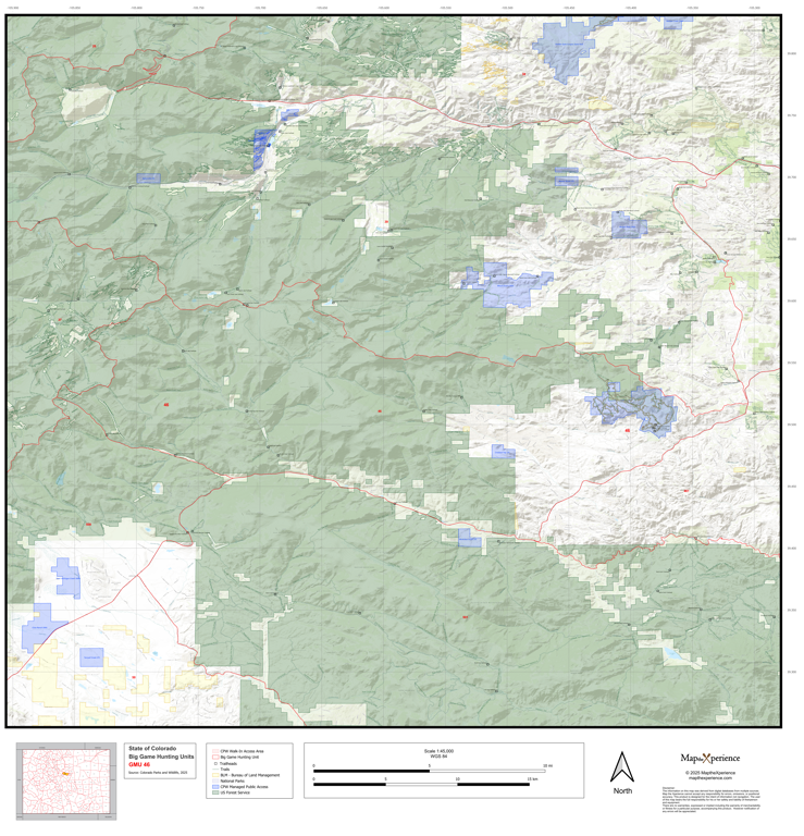 2025 Colorado Hunt Map – GMU 46 by Map the Xperience | Avenza Maps