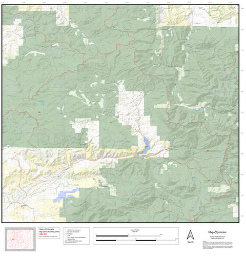 2025 Colorado Hunt Map – GMU 521 Preview 1