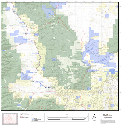 2025 Colorado Hunt Map – GMU 57 Preview 1