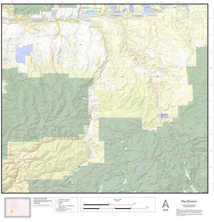 2025 Colorado Hunt Map – GMU 66 by Map the Xperience | Avenza Maps