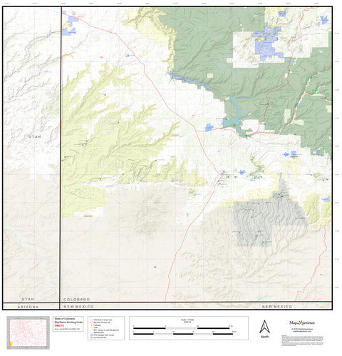 2025 Colorado Hunt Map – GMU 72 Preview 1