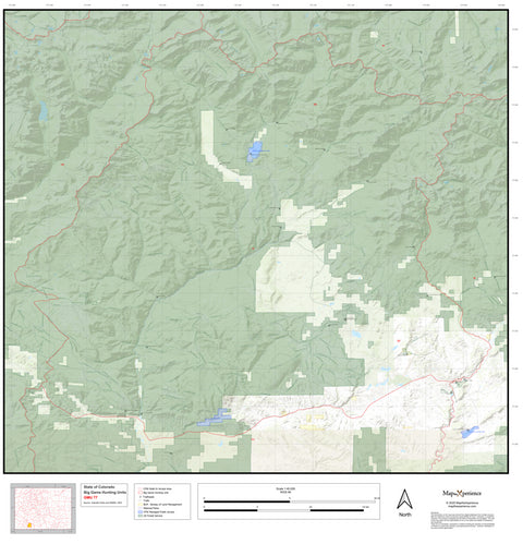2025 Colorado Hunt Map – GMU 77 Preview 1