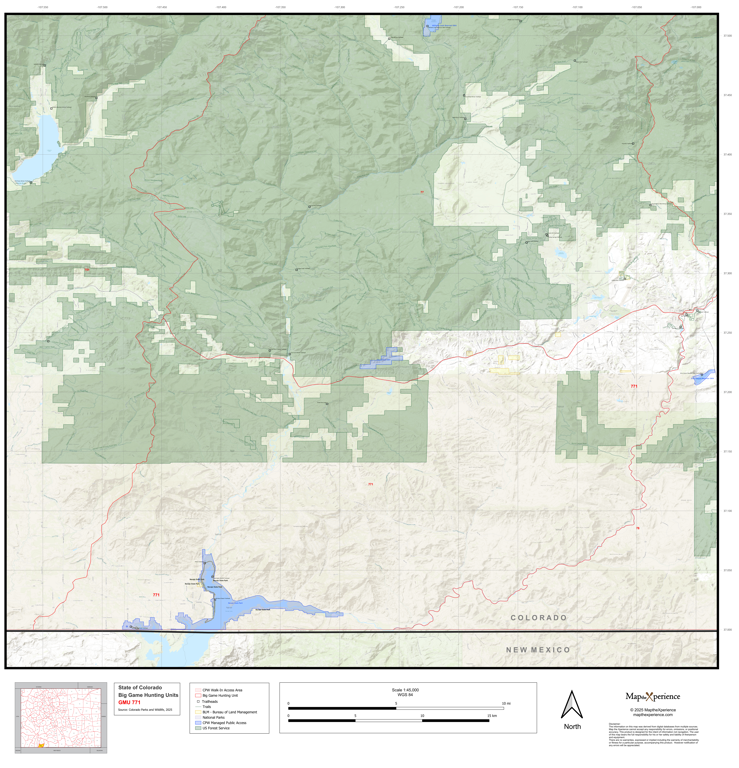 2025 Colorado Hunt Map – GMU 771 by Map the Xperience | Avenza Maps
