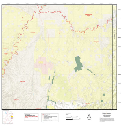 2025 Utah Hunt Map - Book Cliffs Unit (North) Preview 1