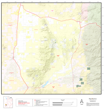 2025 Utah Hunt Map - Beaver Unit (North) Preview 1