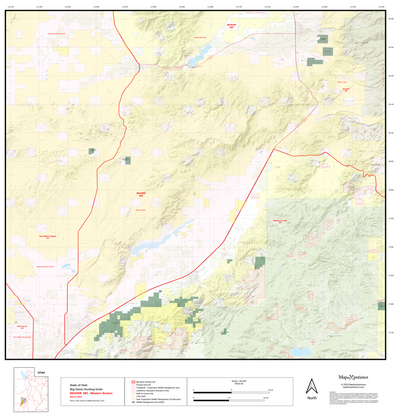 2025 Utah Hunt Map - Beaver Unit (West) Preview 1