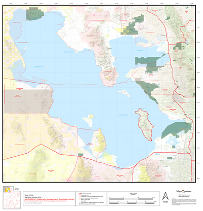 2025 Utah Hunt Map Box Elder / Antelope Island, South East Preview 1