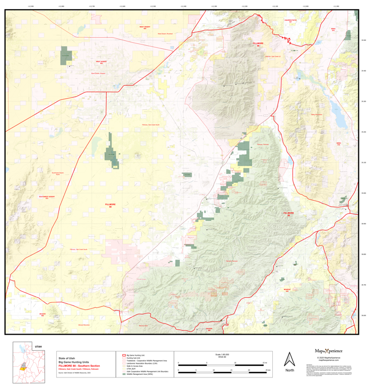 2025 Utah Hunt Map – Fillmore Unit by Map the Xperience | Avenza Maps