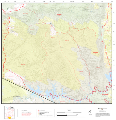 2025 Utah Hunt Map - Kaiparowits Unit Preview 1