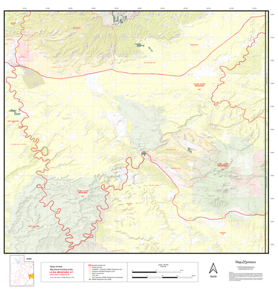 2025 Utah Hunt Map - La Sal Mountains Unit Preview 1