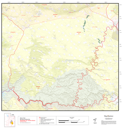 2025 Utah Hunt Map - Manti San Rafael Unit (South) Preview 1