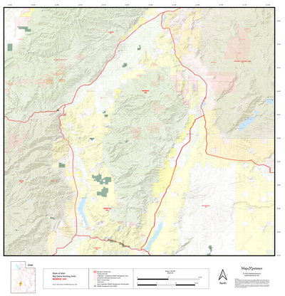 2025 Utah Hunt Map – Monroe Unit Preview 1
