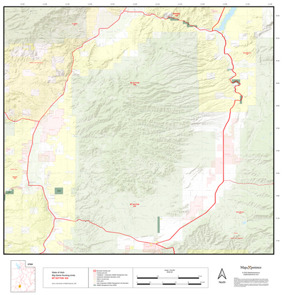 2025 Utah Hunt Map - Mount Dutton Preview 1