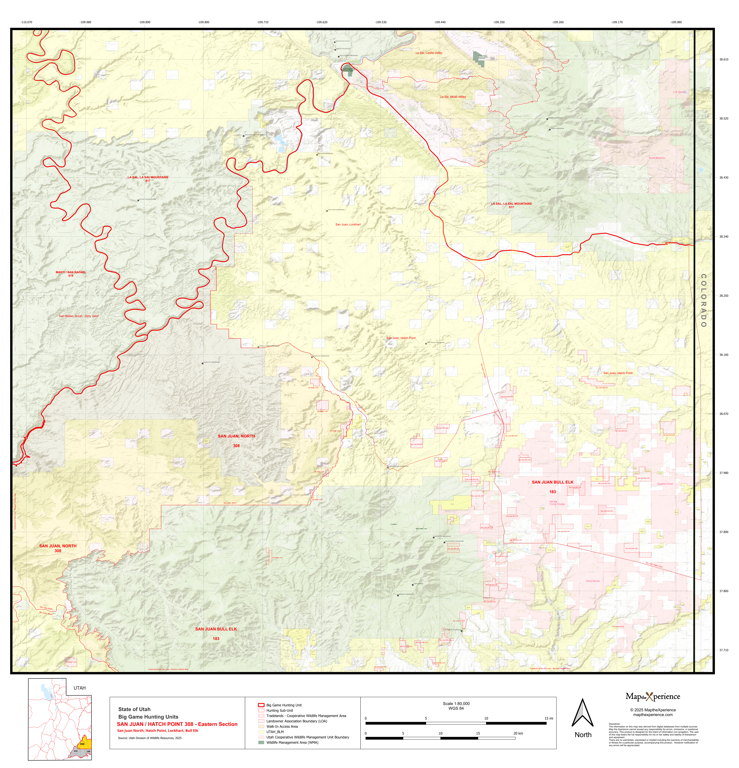 2025 Utah Hunt Map – San Juan Unit (East) by Map the Xperience | Avenza ...