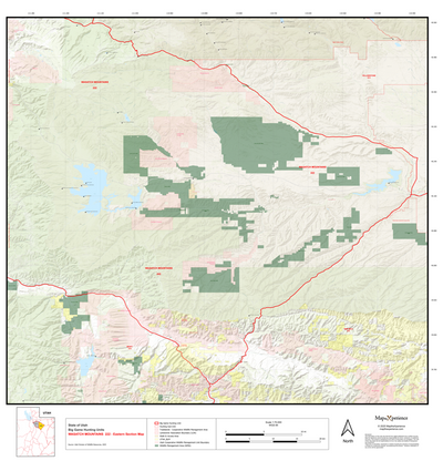 2025 Utah Hunt Map - Wasatch Mountains Unit (East) Preview 1