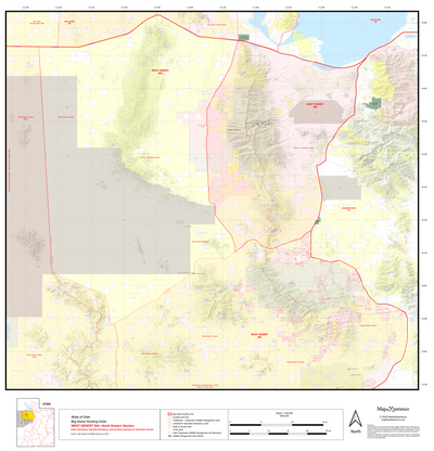 2025 Utah Hunt Map - West Desert Unit, North East Preview 1