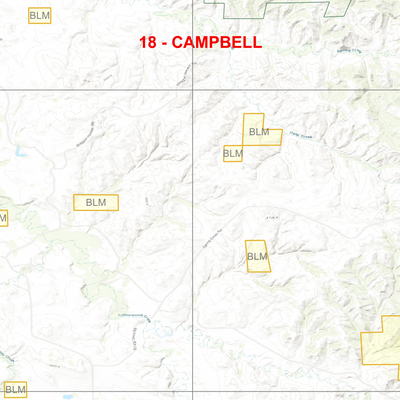 2025 Wyoming Deer Hunt Map – Deer Area 18 (Campbell) Preview 2
