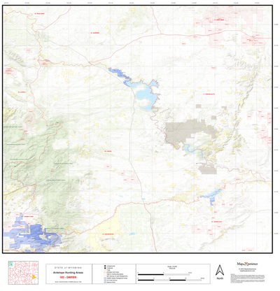 2025 Wyoming Hunt Map – Antelope Area 103 (Dwyer) Preview 1
