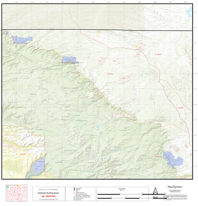 2025 Wyoming Hunt Map – Antelope Area 109 (Beckton) Preview 1
