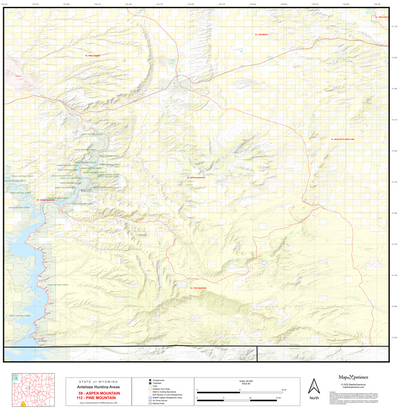 2025 Wyoming Hunt Map – Antelope Area 112 (Pine Mountain) Preview 1