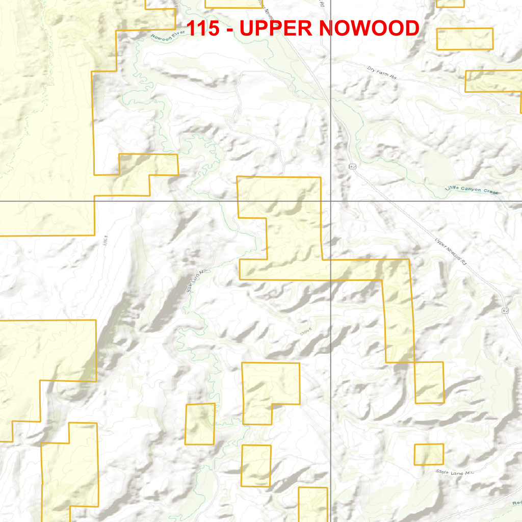 2025 Wyoming Hunt Map – Antelope Area 115 (Upper Nowood) by Map the ...