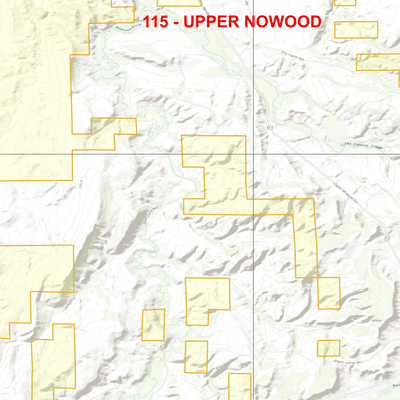 2025 Wyoming Hunt Map – Antelope Area 115 (Upper Nowood) Preview 2