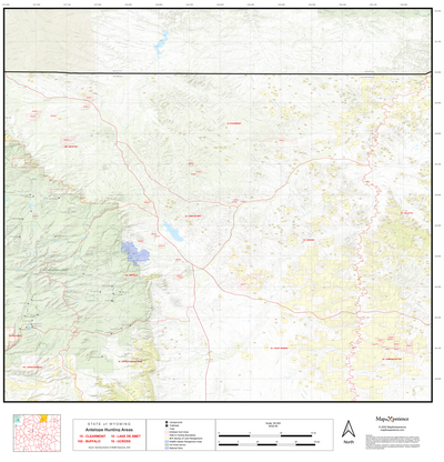 2025 Wyoming Hunt Map – Antelope Area 16 (UCross) Preview 1