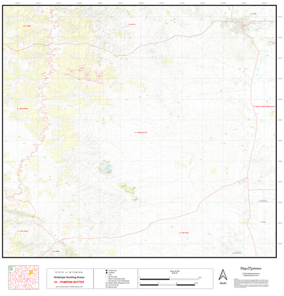 2025 Wyoming Hunt Map – Antelope Area 23 Preview 1