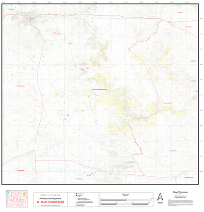 2025 Wyoming Hunt Map – Antelope Area 24 (Thunder Basin) Preview 1