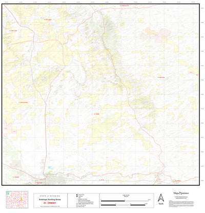2025 Wyoming Hunt Map – Antelope Area 25 (Ormsby) Preview 1